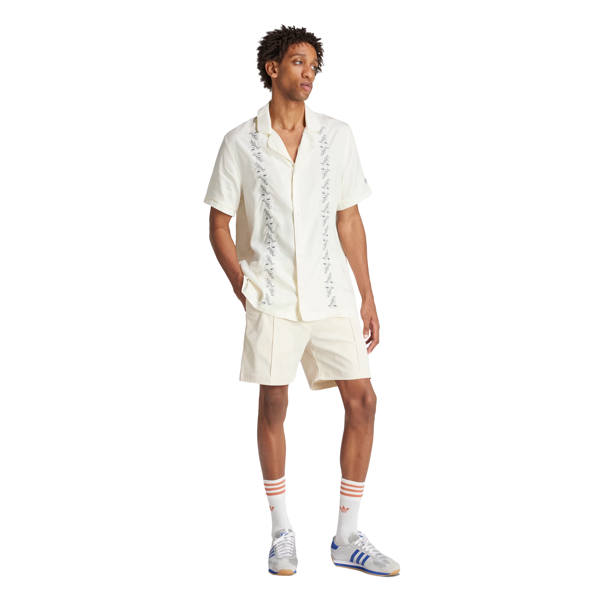 Bermuda Adidas Premium Branca Masculina |IU0211 Sneakers Originais