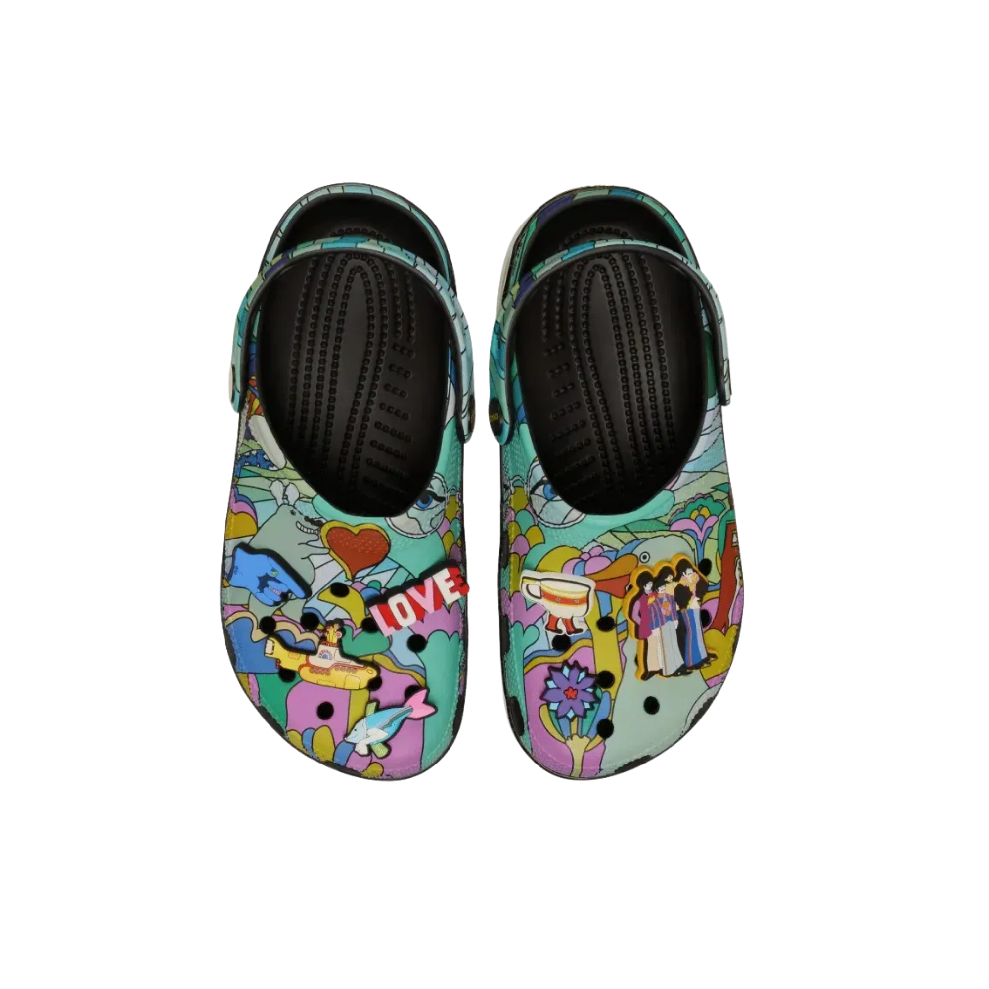 ゴ*ン様 CRUPI USA Crocs Beatles Pepperland Feminino – Edição Limitada – somente na