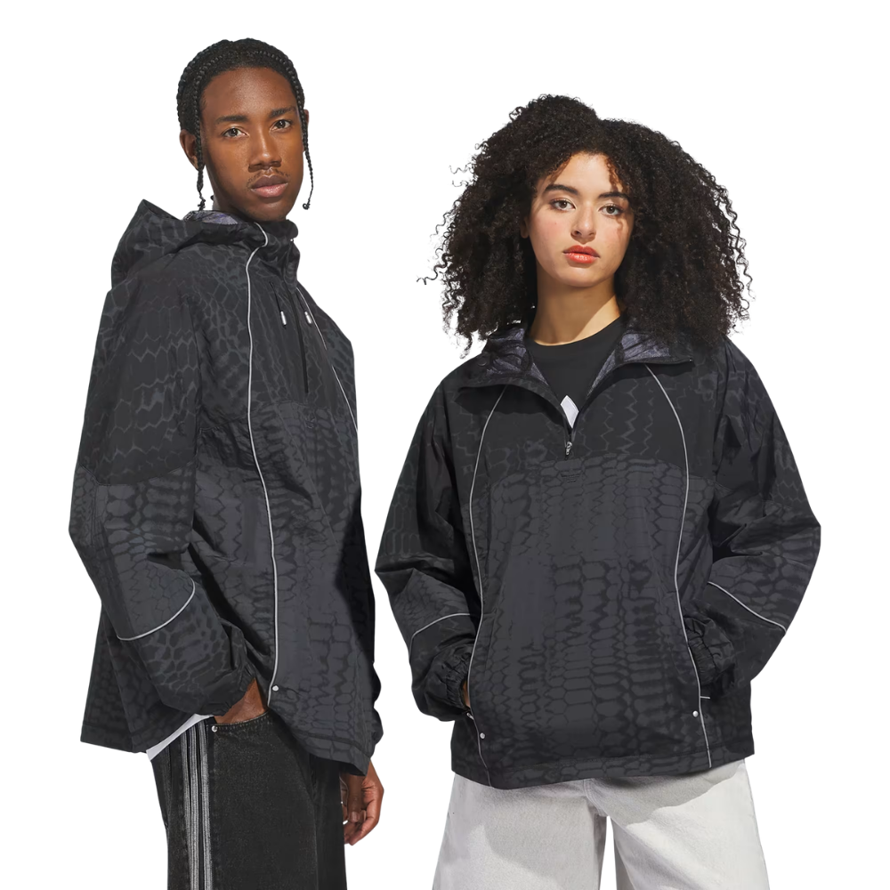 Jaqueta adidas Originals Thunder SKY Meio Zíper 'Black' Feminino