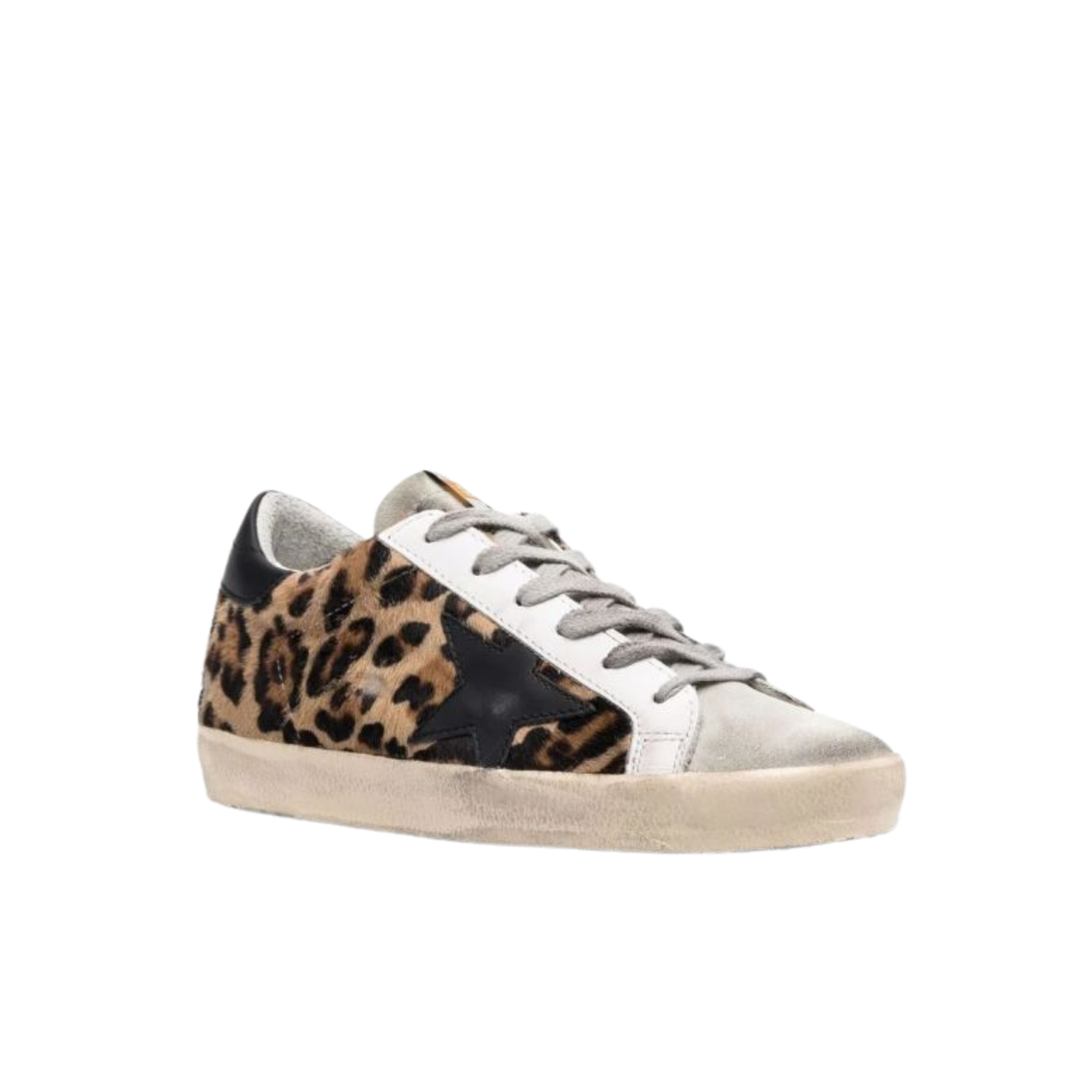 Tênis Golden Goose Super Star Leopard Horsy Upper Suede Feminino