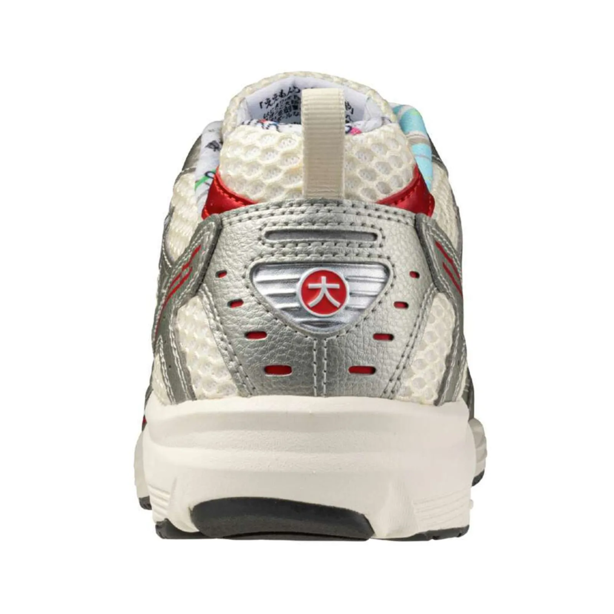 Tênis Mizuno Wave Prophecy LS prata com detalhes em azul e