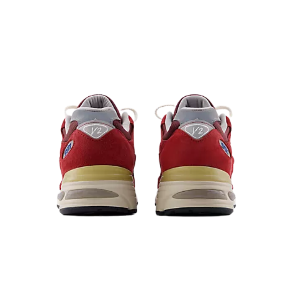 Tênis New Balance Made in UK 991v2 'Karanda Red / Harbor Mist
